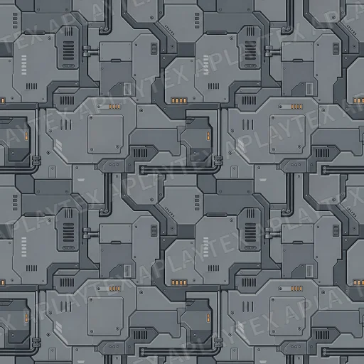 Dark Grey Sci Fi Modular Metal Texture