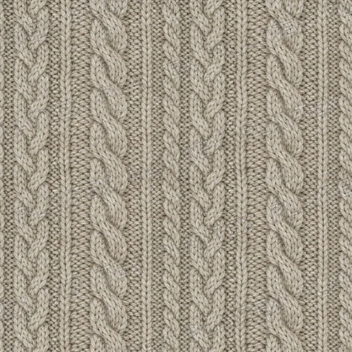 Natural Cable-Knit Wool Texture