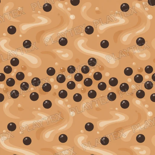 Cute Stylized Brown Sugar Milk Tea Texture