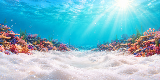Turquoise Shallow Coral Reef HDRI Sphere preview showing a 360-degree HDRI environment sphere