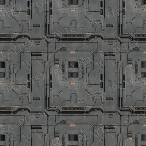 Dark Gray Sci Fi Metallic Metal Geometric Texture