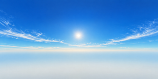 Bright Blue Planet And High White Clouds HDRI Sphere preview showing a 360-degree HDRI environment sphere