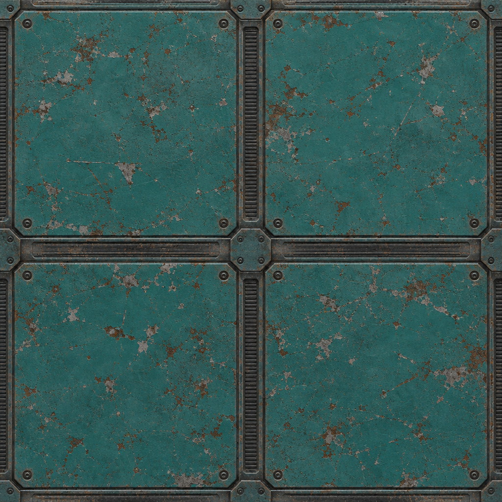 Sci-Fi Panel Material Texture preview showing a industrial sci-fi texture