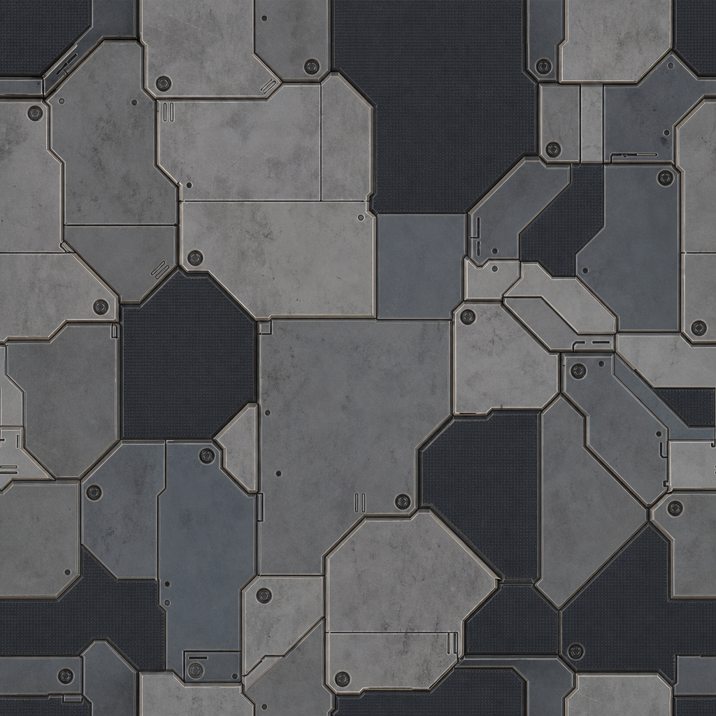 Weathered Gray Sci-Fi Armor Plate Texture preview showing a worn sci-fi texture