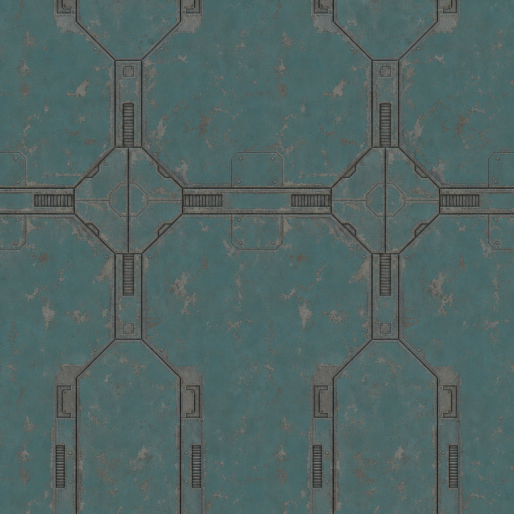 Sci-Fi Panel Material Texture preview showing a industrial sci-fi texture