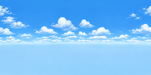 Blue Sky And White Cloud Ocean Horizon HDRI Sphere preview showing a 360-degree HDRI environment sphere