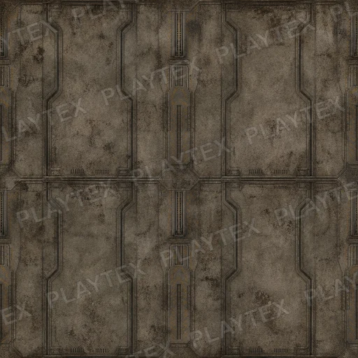 Frontal View Futuristic Sci-Fi Wall Dirty Edges Texture