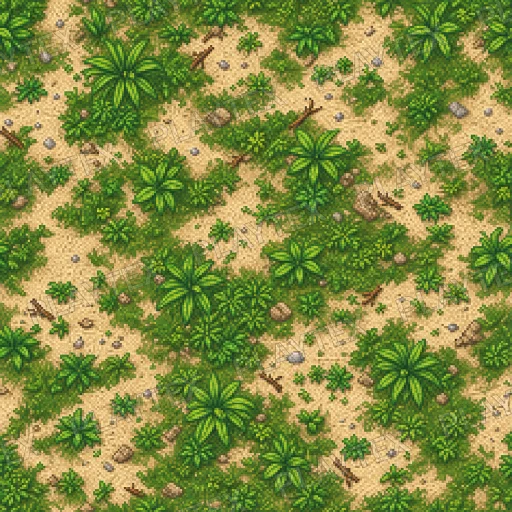 Tropical Paradise Thick Forests Sandy Beaches Texture