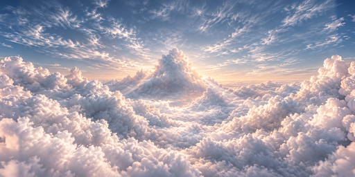 Golden-hour Blue-pink Cloudscape Above The Clouds HDRI Sphere preview showing a 360-degree HDRI environment sphere