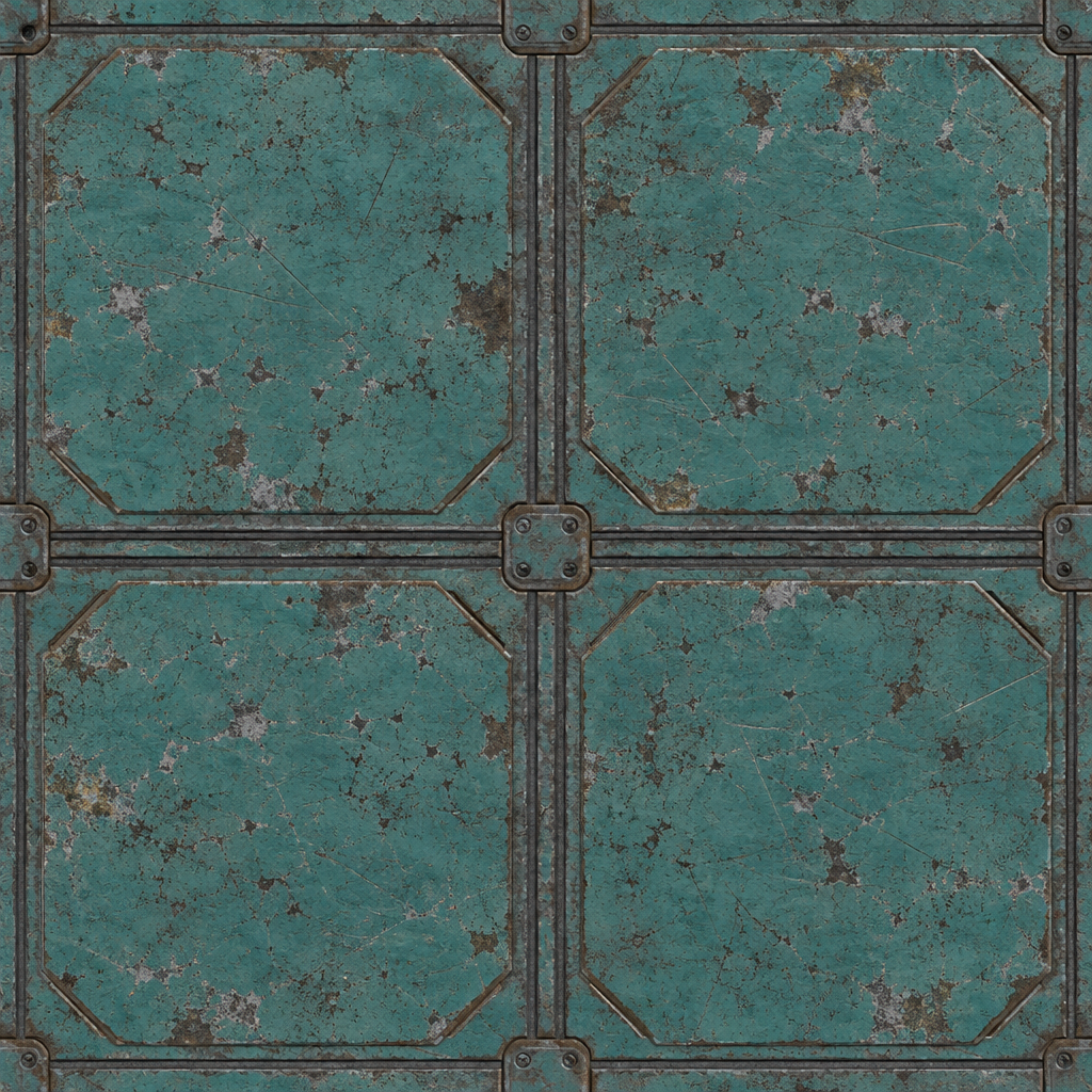 Sci-Fi Panel Material Texture preview showing a industrial sci-fi texture