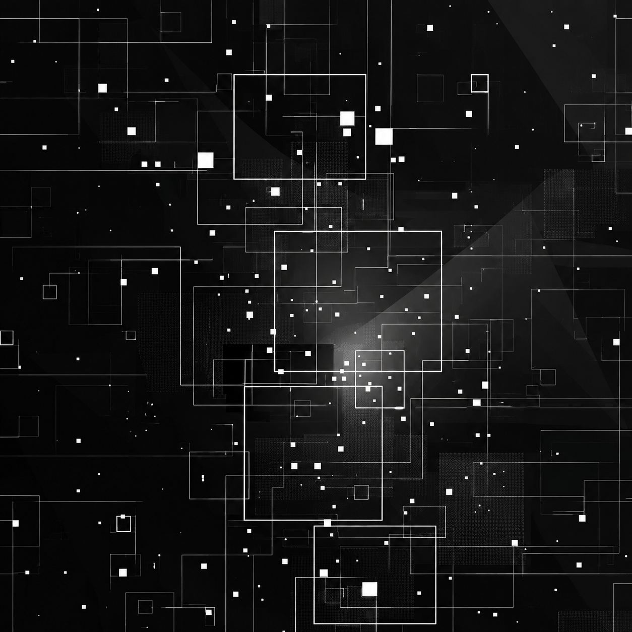 Black Sci-Fi Panel Grid with White Light Nodes Texture preview showing a industrial sci-fi texture
