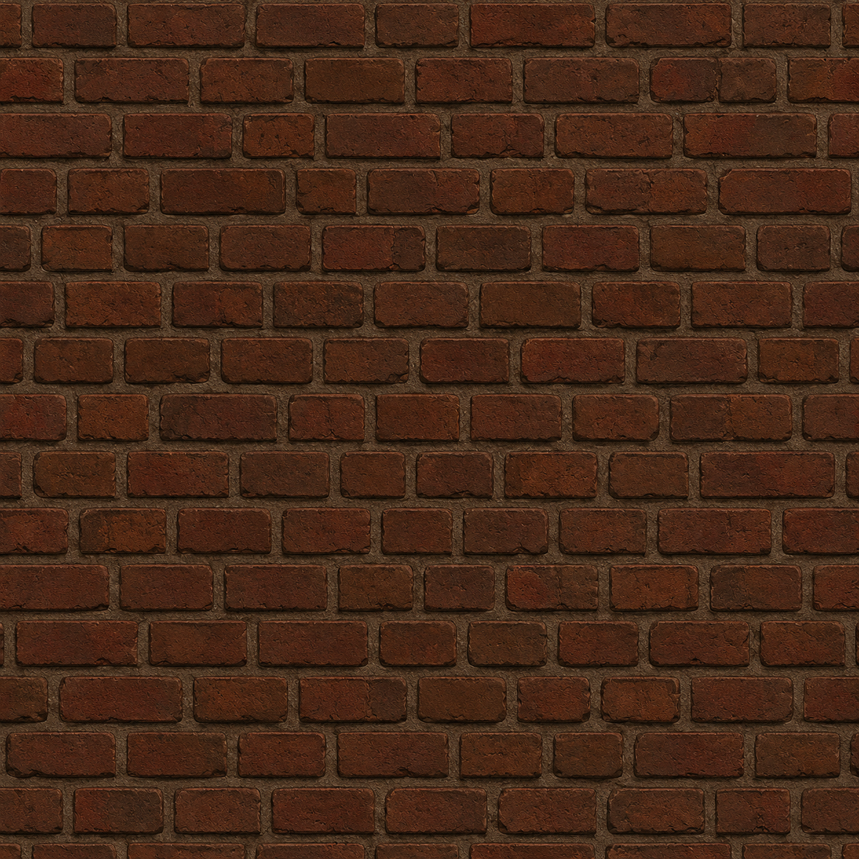 Dark Rust-Brown Running-Bond Brick Wall Texture preview showing a rough brick texture