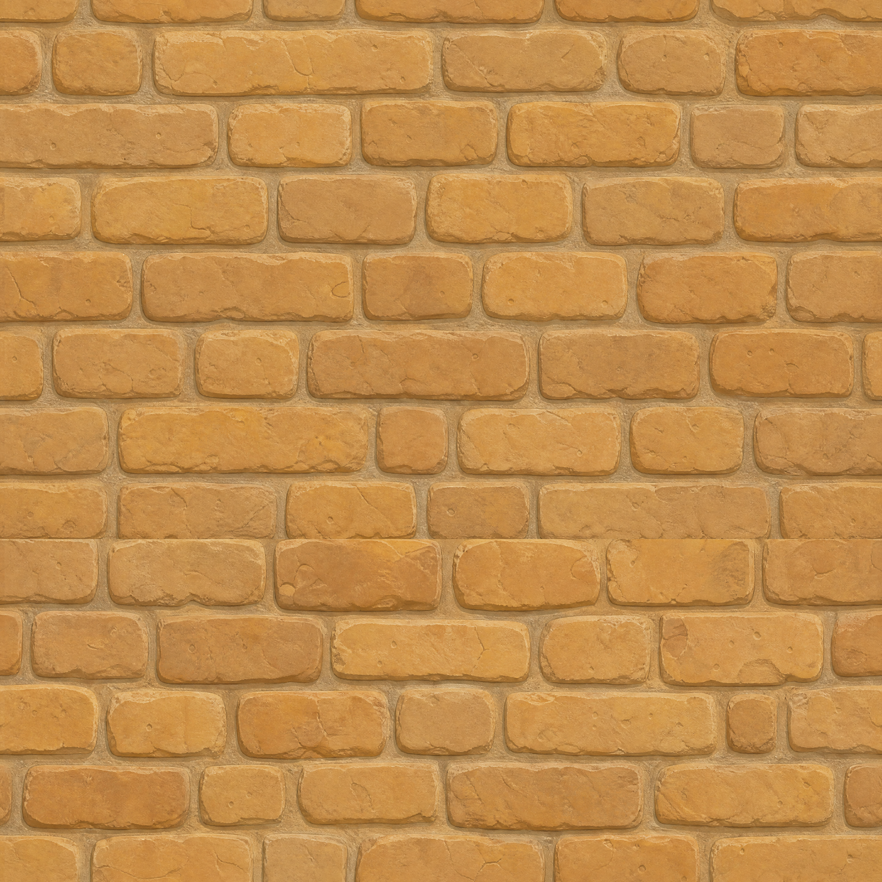 Golden Ochre Running Bond Brick Texture