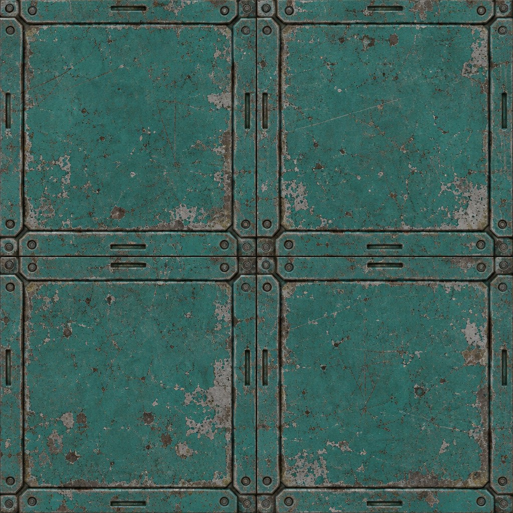 Sci-Fi Panel Material Texture preview showing a industrial sci-fi texture