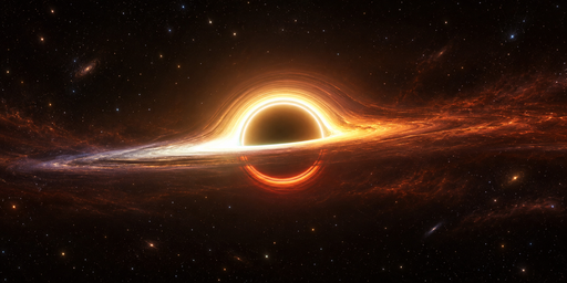Amber Accretion Ring Over A Dark Starfield HDRI Sphere preview showing a 360-degree HDRI environment sphere