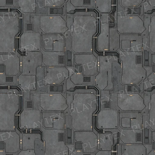 Sci-Fi Panel Metallic Dark Texture