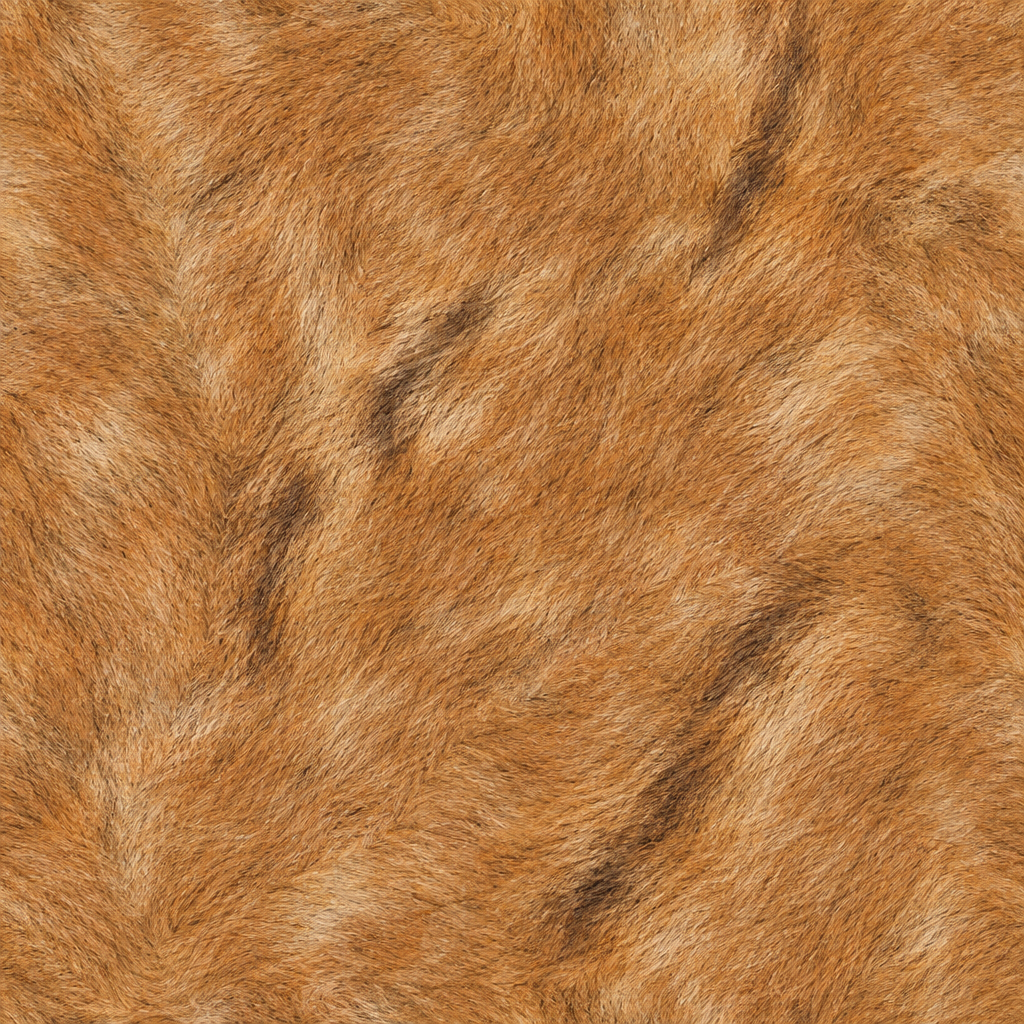 Golden-Brown Fine Fur Strand Texture preview showing a surface hair texture