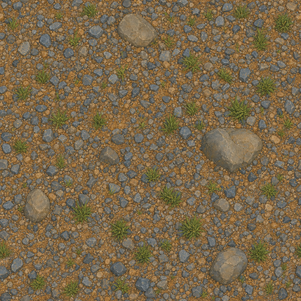 Rust Brown Gravel and Weed Ground Texture preview showing a rough ground texture
