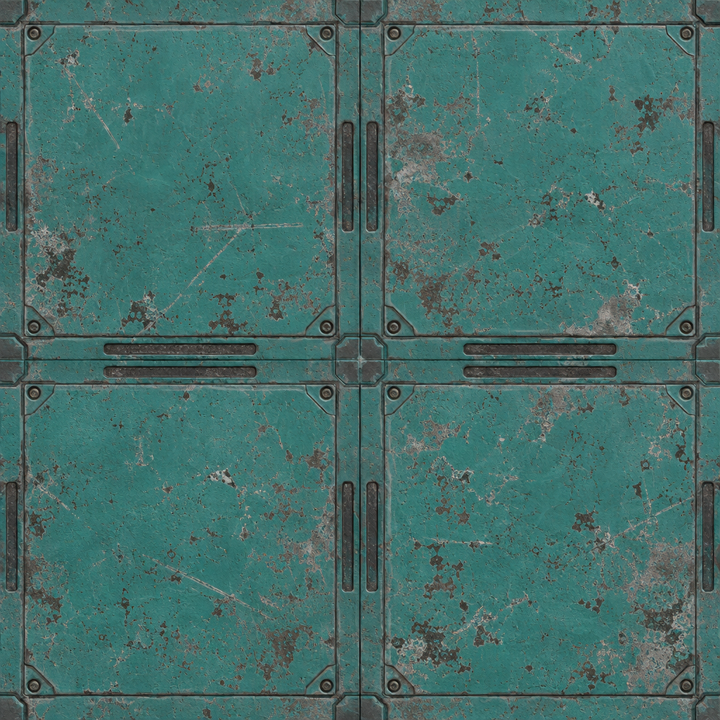 Sci-Fi Panel Material Texture preview showing a industrial sci-fi texture