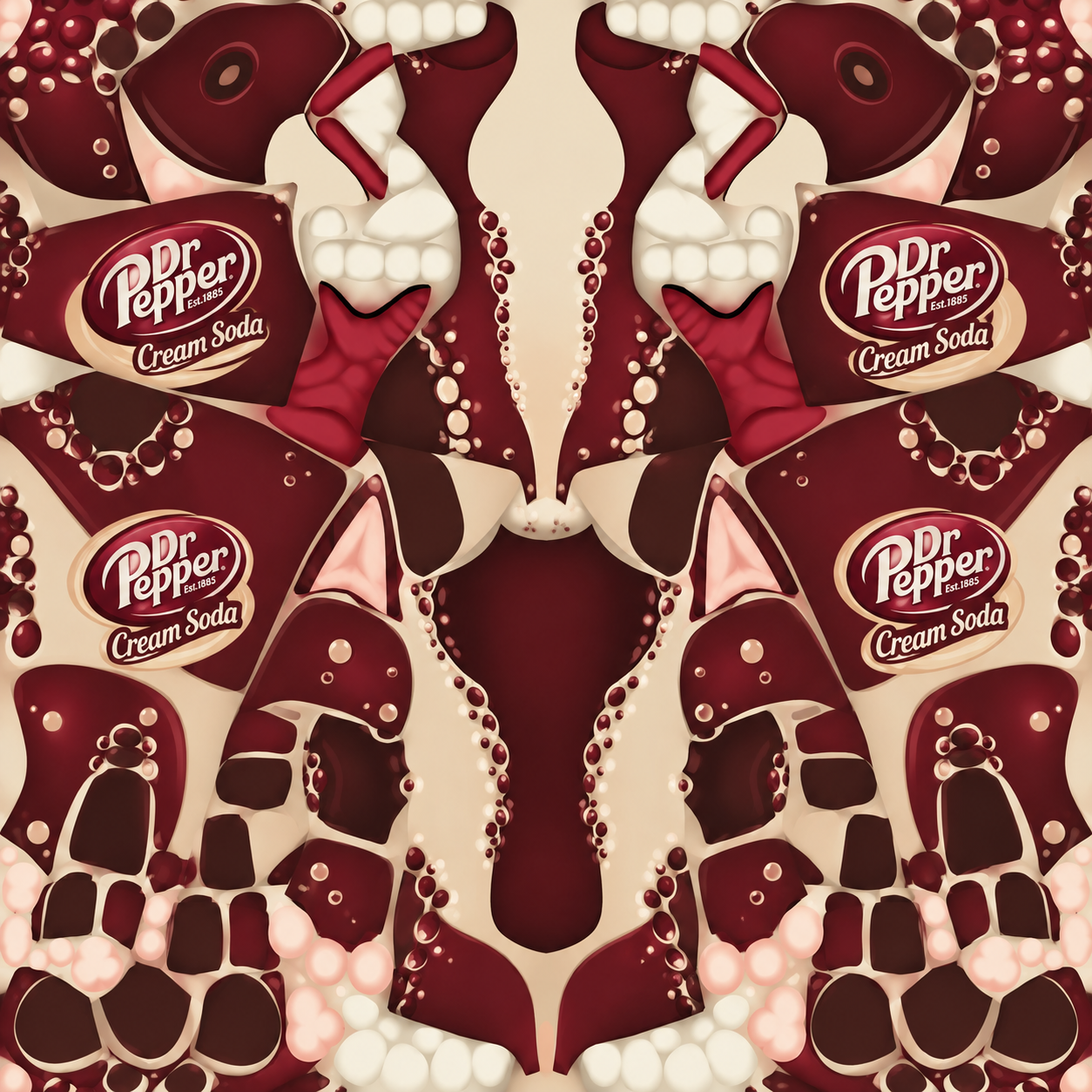 Burgundy Lettered Beverage-Label Motif Texture preview showing a stylized other texture