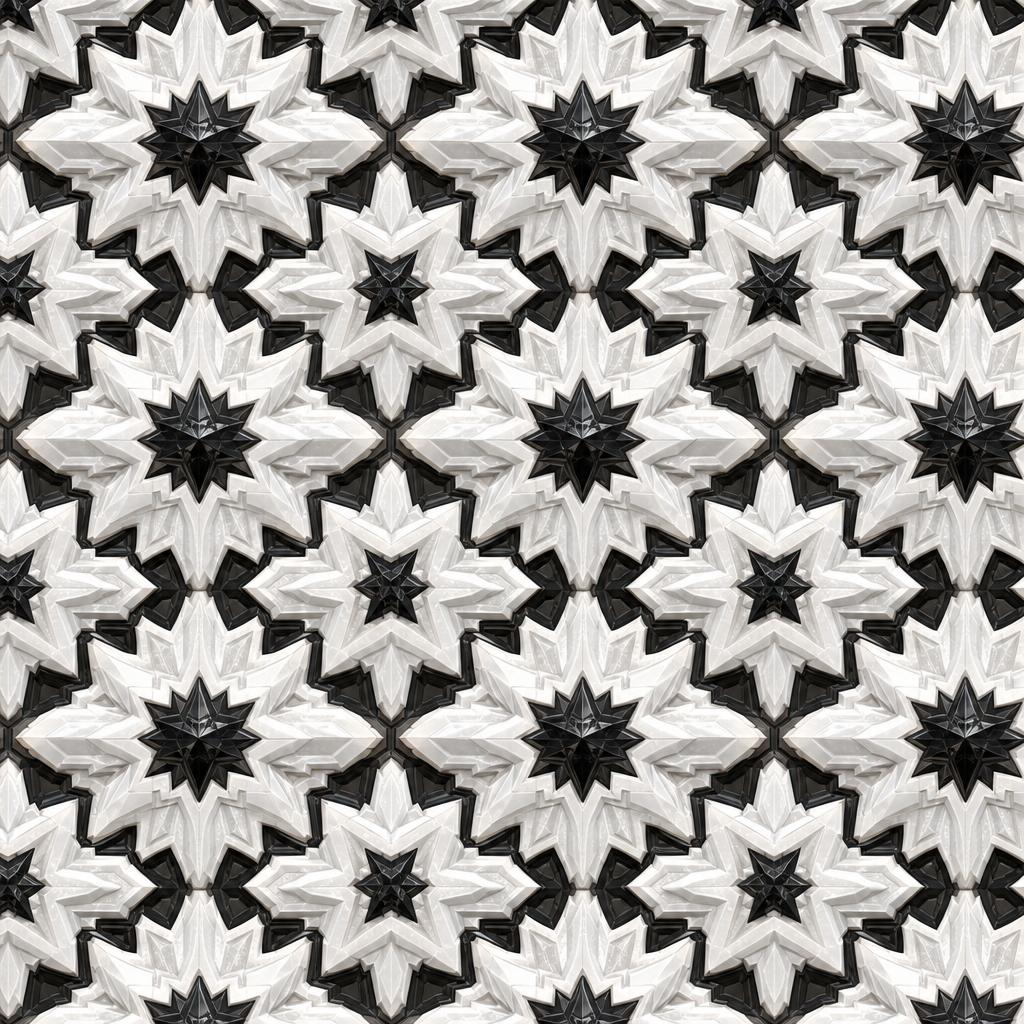 Black and White Layered Starburst Relief Texture preview showing a natural stone texture
