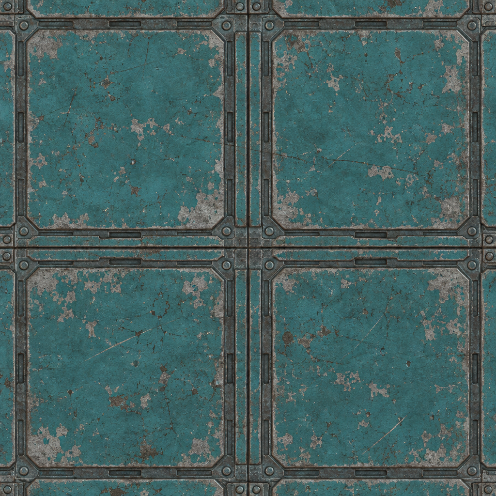 Sci-Fi Panel Material Texture preview showing a industrial sci-fi texture