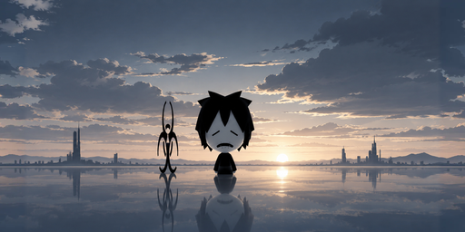 Cloudy Amber Sunset City Reflection With Figure HDRI Sphere preview showing a 360-degree HDRI environment sphere