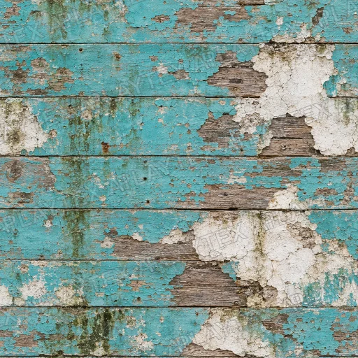 Weathered Turquoise Painted Wood Plank Texture preview showing a worn wood texture