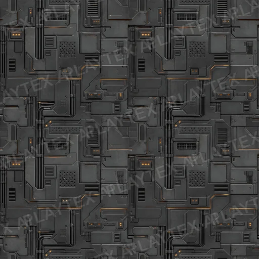 Dark Gray Metallic Metal Texture