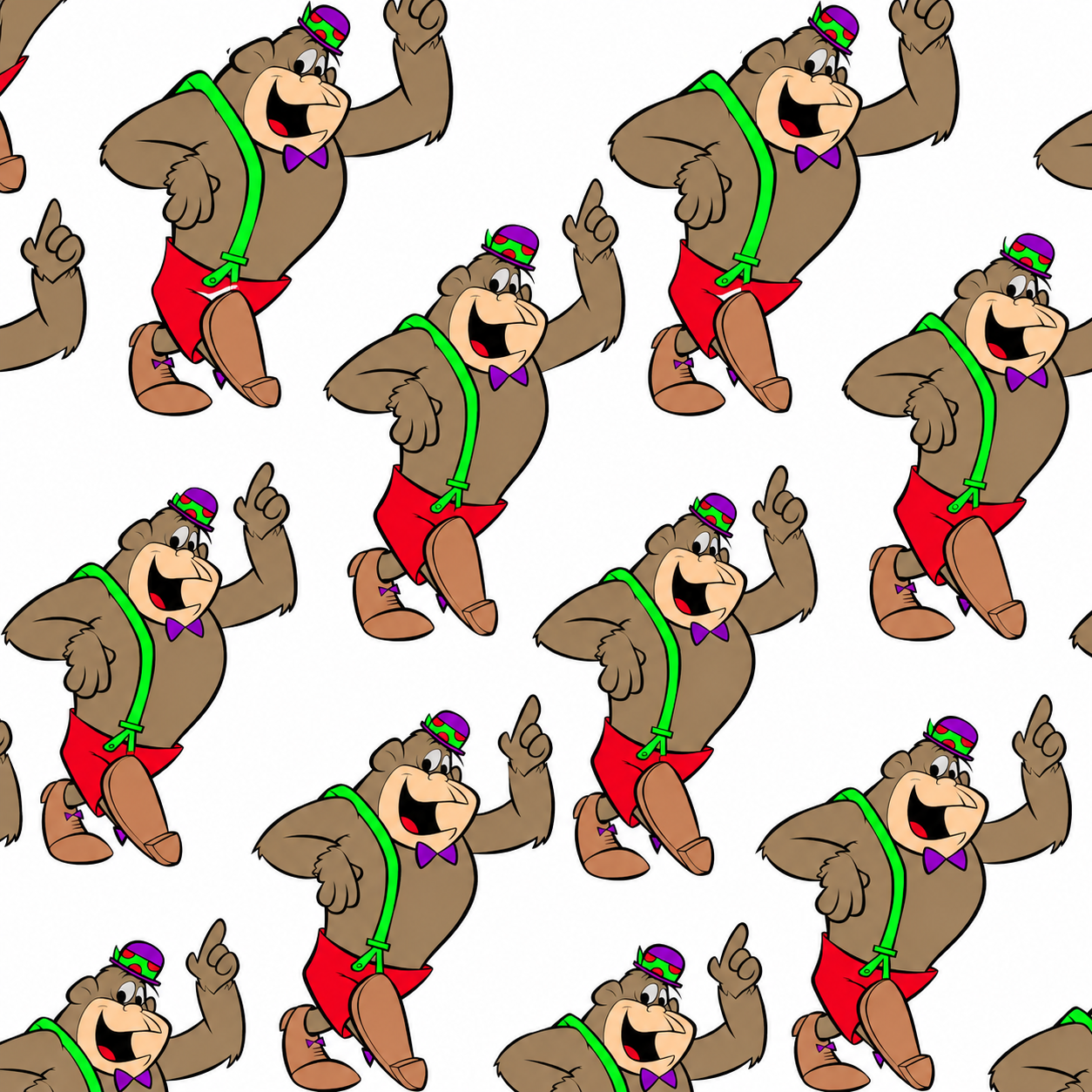 Brown Cartoon Bear Repeat Illustration Texture preview showing a stylized ground texture