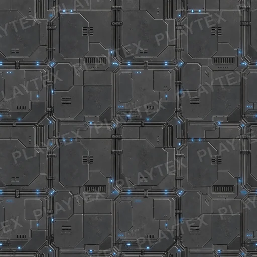 Blue Sci Fi Energy Grid Metallic Glowing Nodes Texture