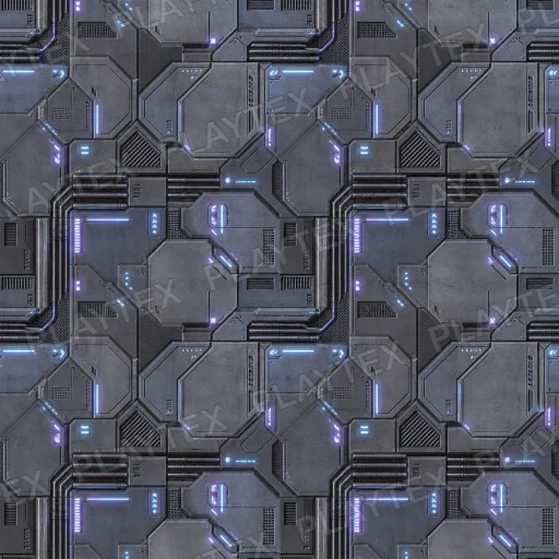 Blue Sci Fi Holographic Metallic Texture