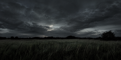 Charcoal Storm Clouds Over Open Prairie HDRI Sphere preview showing a 360-degree HDRI environment sphere