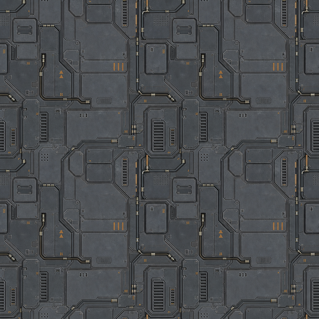 Sci-Fi Panel Material Texture preview showing a industrial sci-fi texture