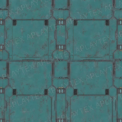 Dark Gray Sci Fi Floor Panel Metal Texture