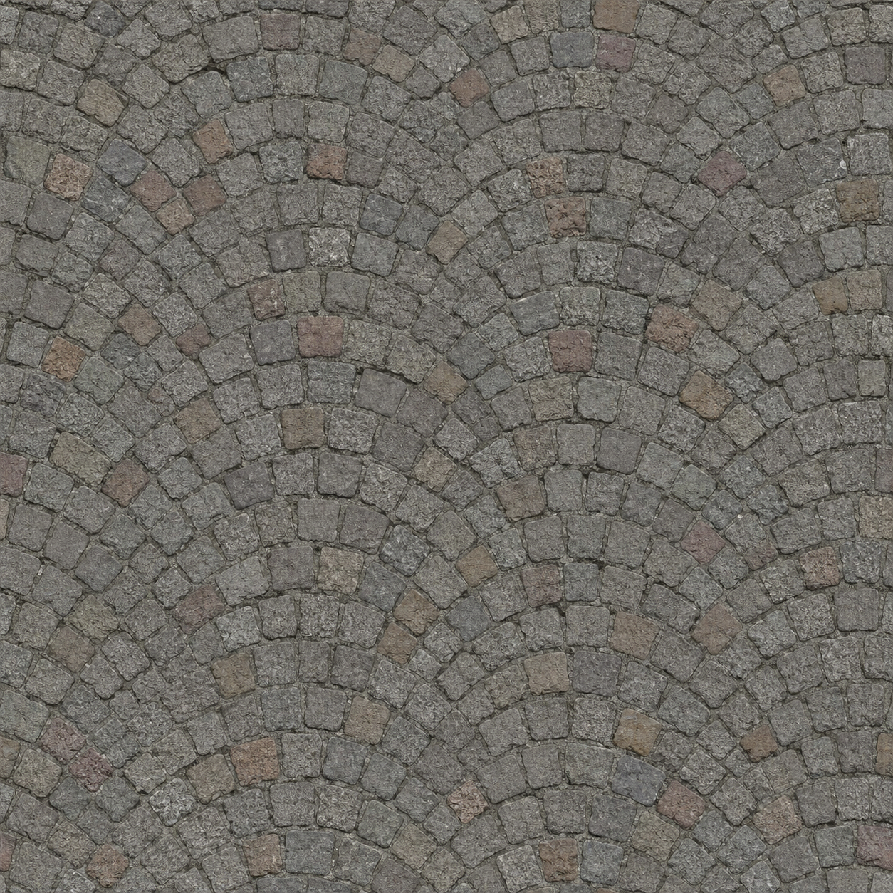 Gray-Brown Arched Cobblestone Paving Texture preview showing a natural stone texture