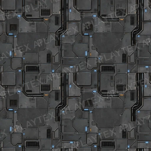 Dark Gray Sci Fi Modular Metal Texture