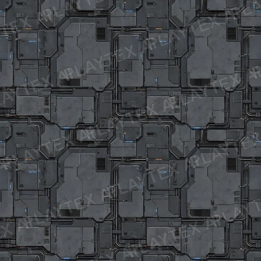 Dark-Gray Sci Fi Geometric Surface Texture