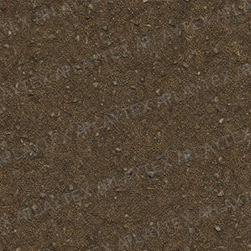 Dark Brown Pebbled Soil Texture