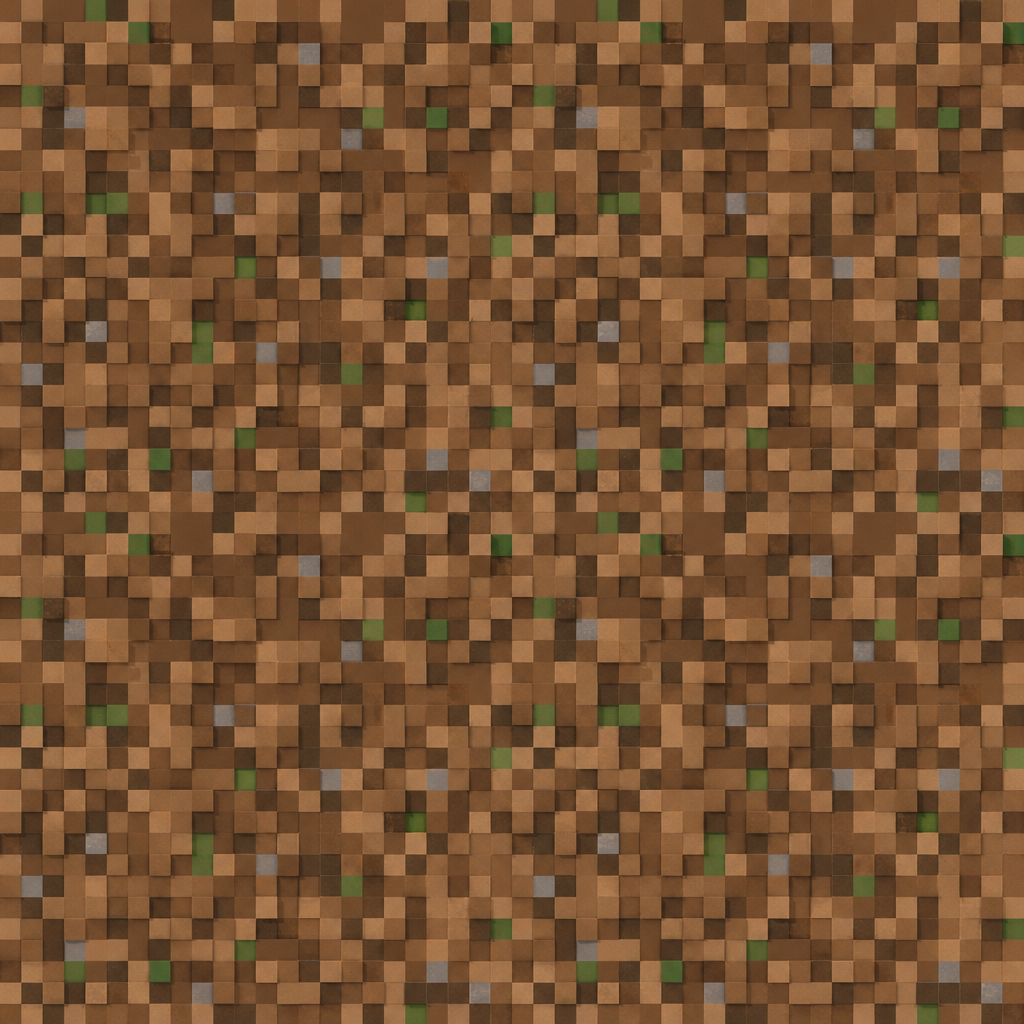 Terracotta and Brown Raised Block Pattern Texture preview showing a stylized ceramic texture