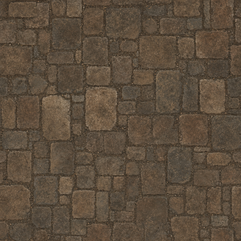 Mottled Brown Irregular Stone-Block Wall Texture texture asset preview