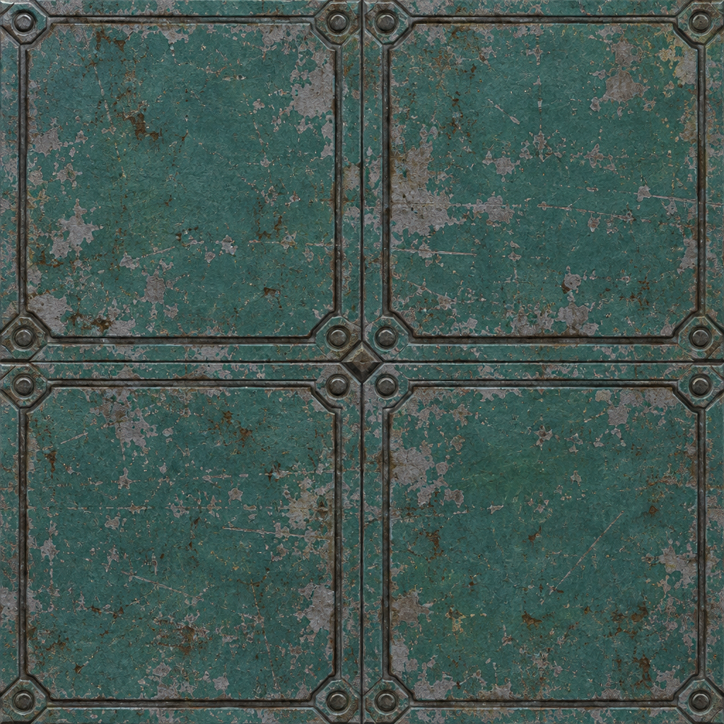 Sci-Fi Panel Material Texture preview showing a industrial sci-fi texture