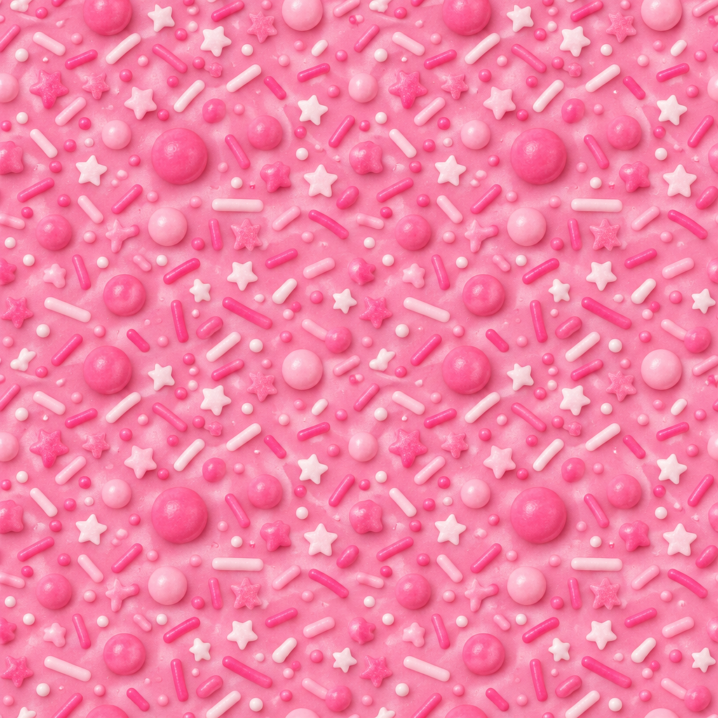 Glossy Pink Sprinkle-Sweets Motif Texture preview showing a polished ground texture