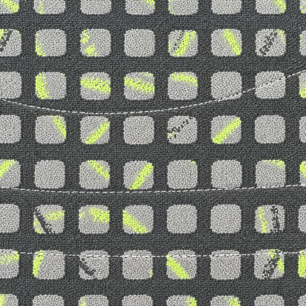 Charcoal Grid Fabric with Lime Flecks Texture texture asset preview