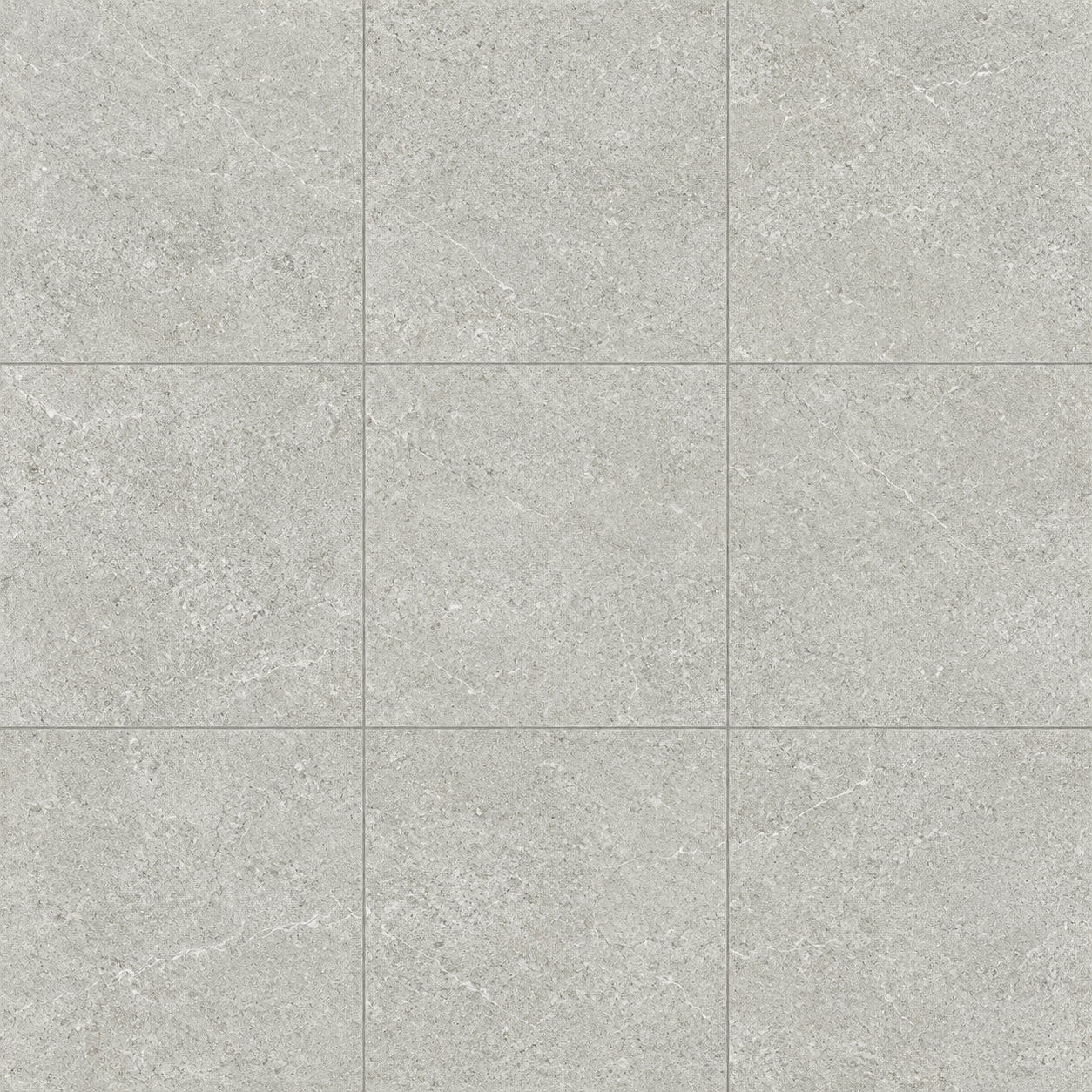 Pale Gray-Beige Matte Stone-Look Square Tile Grid Texture preview showing a natural stone texture