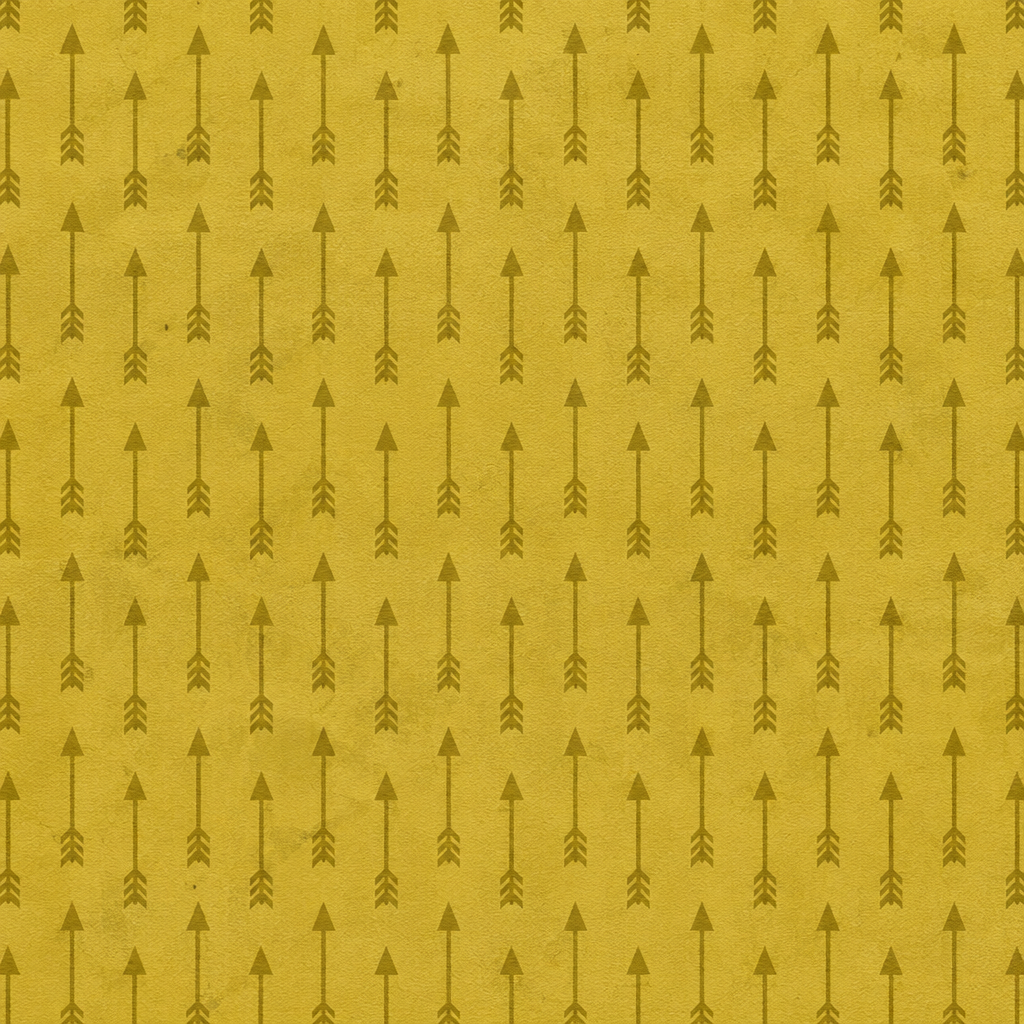 Golden Ochre Paper with Repeating Brown Arrow Motifs Texture preview showing a surface UI texture