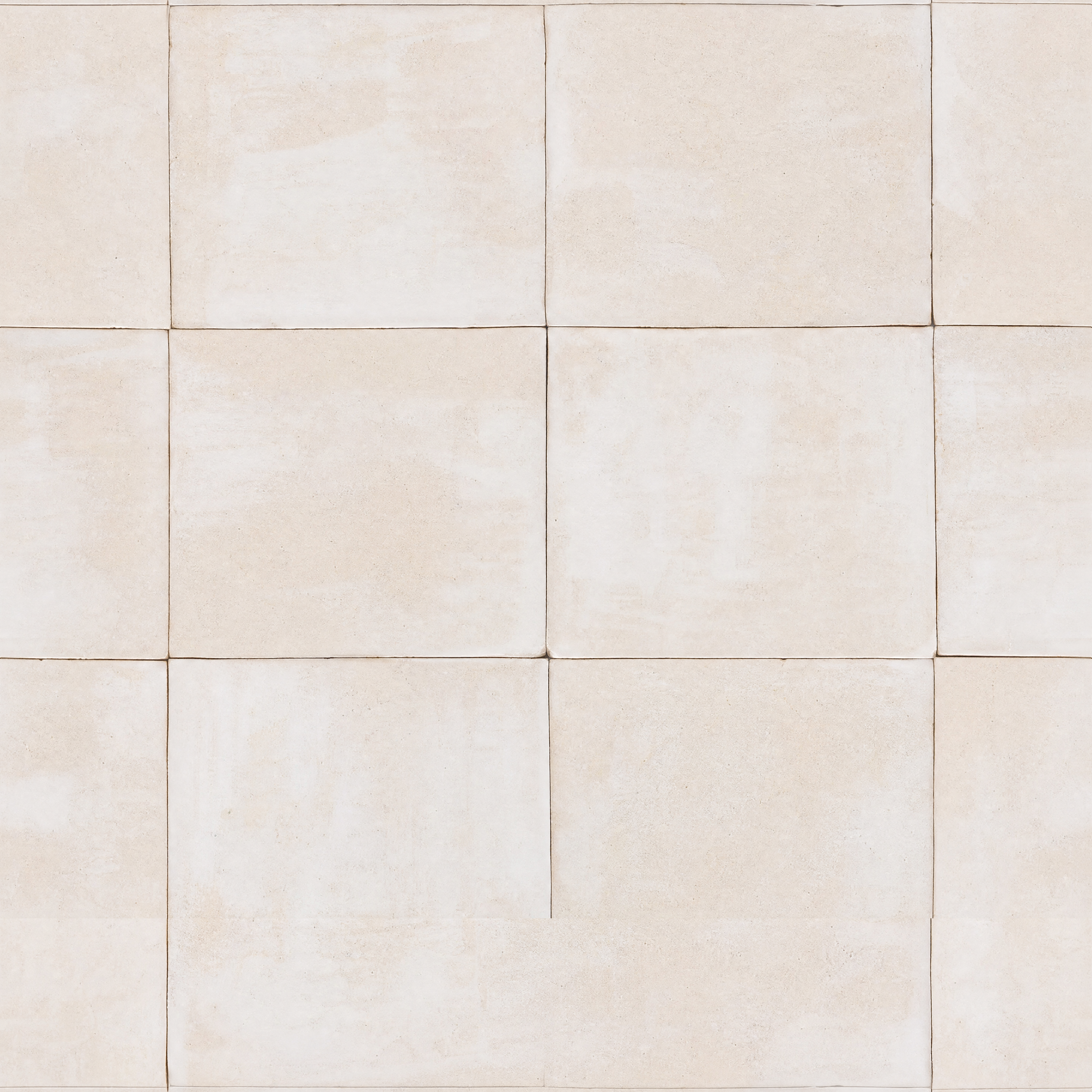 Warm White Handmade Square Tile Texture