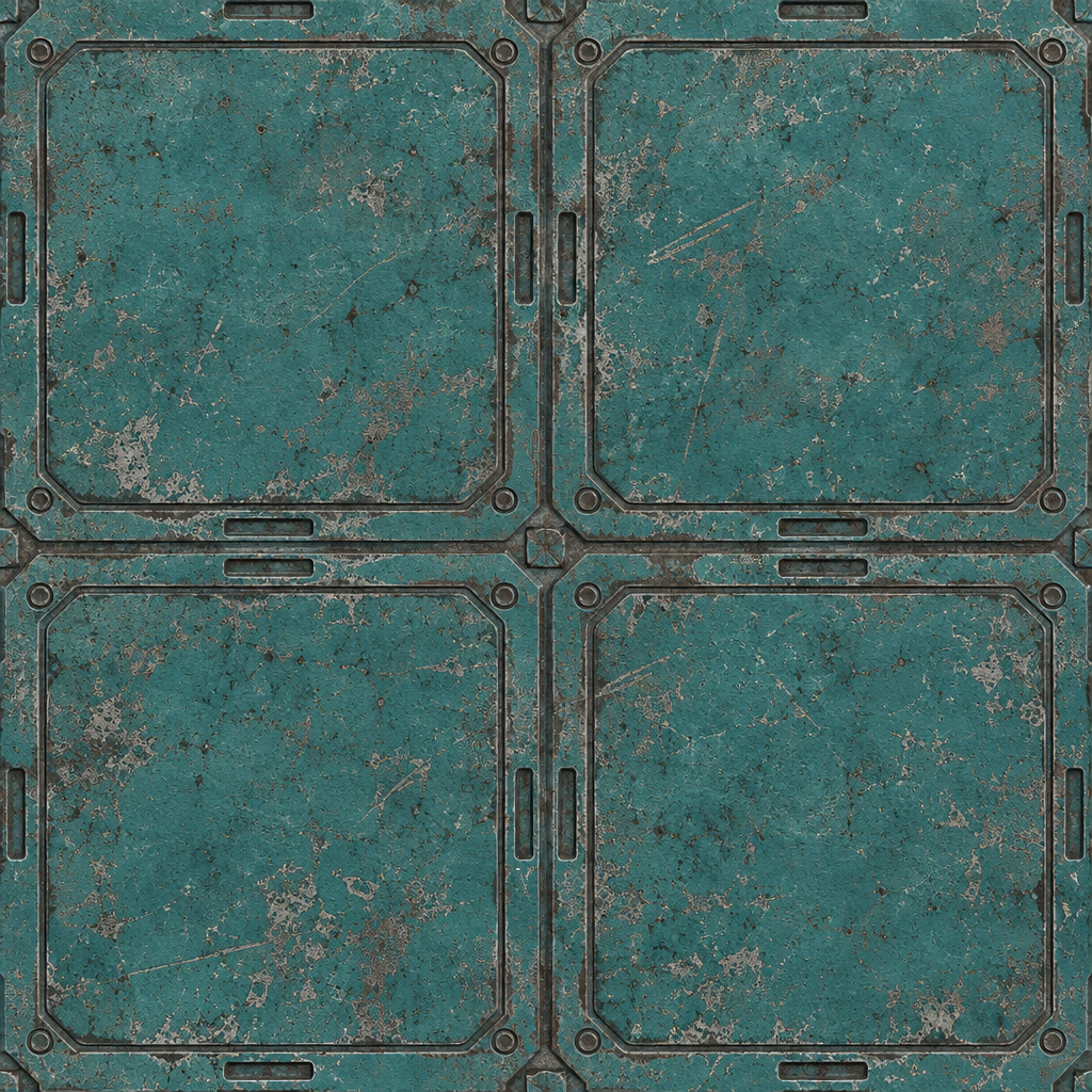 Sci-Fi Panel Material Texture preview showing a industrial sci-fi texture