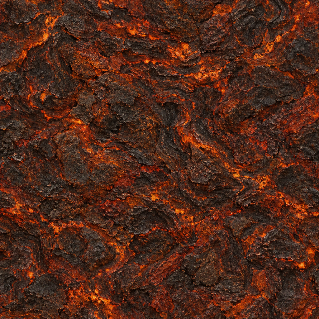 Charcoal Rock with Rust-Orange Fissures Texture preview showing a rough stone texture