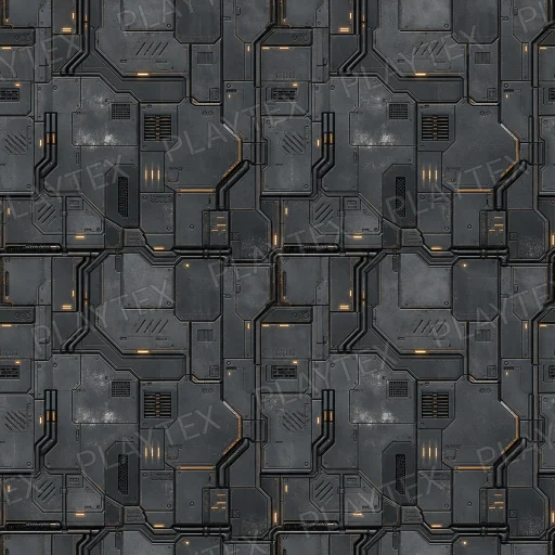Dark Gray Sci Fi Panel Metallic Texture